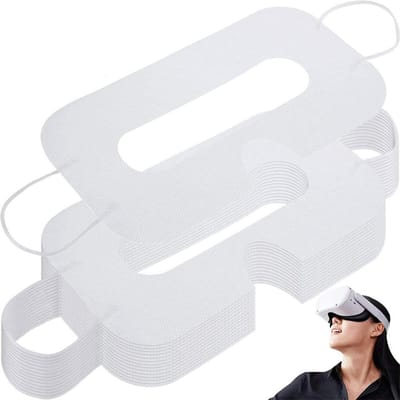 Tampons de protection VR 3D jetables Non tissés Universels Coussinet pour les yeux pour VR Patchs pour les yeux VR à usage unique white