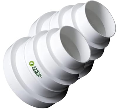 Ventilatie Verloopstuk - Koppeling Buis - Luchtstroom Optimaliseren - Universele Diameter - 80-150 mm - Wit