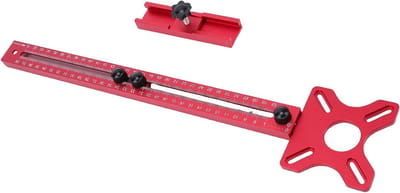 Freesgeleider - Houtbewerkingmal - Cirkelzagen Maken - Verstelbare Radius - 41 cm Pakket - Aluminium