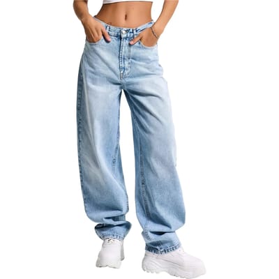 It's Basic - IVY Skater Mid Rise Jeans - Sky
