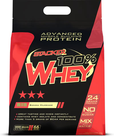 Stacker 2 100% Whey - Banaan - Eiwitshake