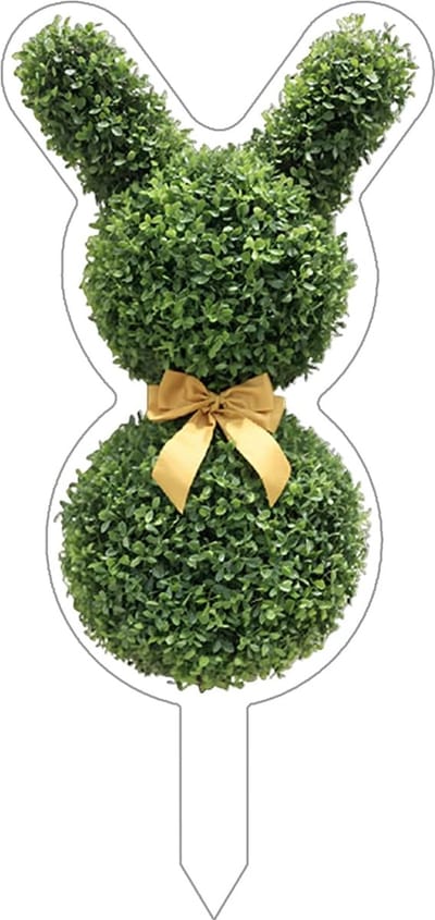 Paashaas Tuinsteker - Decoratieve Haas - Tuin Decoreren - Weerbestendig Acryl - 40 x 20 cm - Zwart