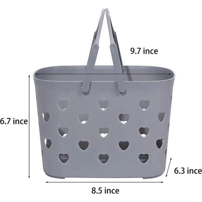 Panier de douche pliable portable (panier de rangement *1) Gris 24.5*16.5cm 24.5*16.5cm grise