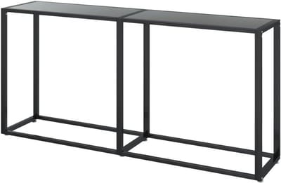 Wandtafel - Bijzettafel - Woonkamer Decoratie - Gehard Glas - 160 cm - Zwart