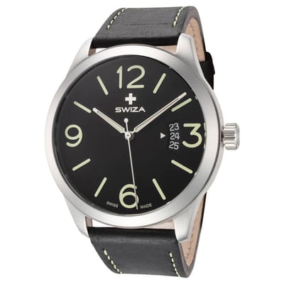 Swiza Magnus WAT.0871.1001 Swiss Made, zwarte wijzerplaat