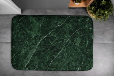 Coloray Badmat - Groente Badkamer Mat - Groen marmer Douchemat - Antislip - Toiletmat - Badkamer Kleed - Polyester - 90x60 cm
