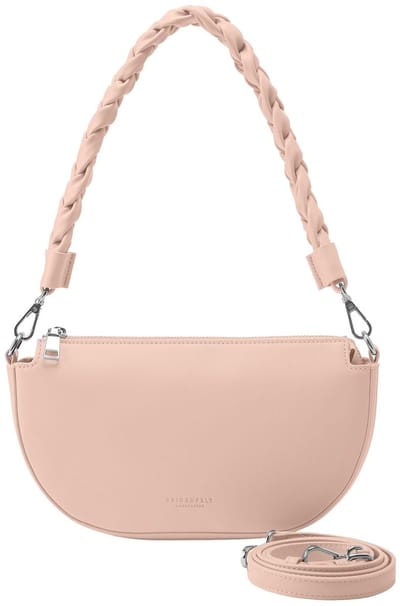 SEIDENFELT MANUFAKTUR Schoudertas Melbu Halfmoon Bag Powder Rose Roze