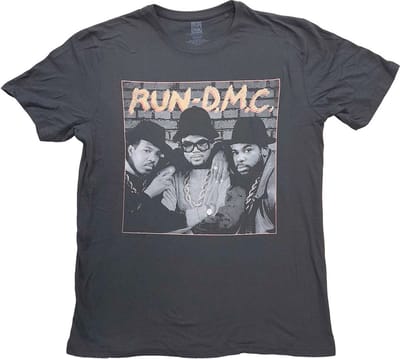 Run DMC - B&W Photo Heren T-shirt - S - Zwart