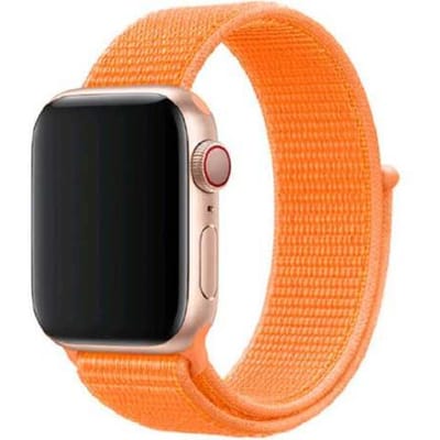2+1 | Apple Watch Bandje Nexora - Geweven - Nylon - Papaja