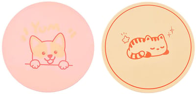 Voerbakmat voor katten, hondenbak, rond, siliconen mat, voerbak, onderlegger, antislip, voermat voor katten, 16 cm, waterdichte vloerbescherming, pannenlap honden, geschikt voor middelgrote