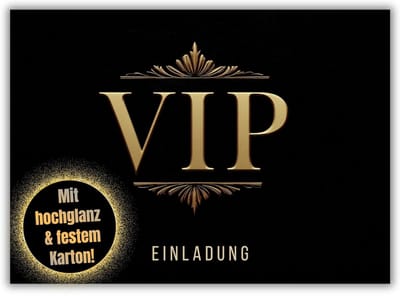 SnelShoppen - VIP Uitnodigingen Verjaardag Kinderen, 12 Stuks, DIN A6, Elegante Uitnodigingskaarten voor Feestjes, Luxe Ontwerp, Zwart, Perfect voor K
