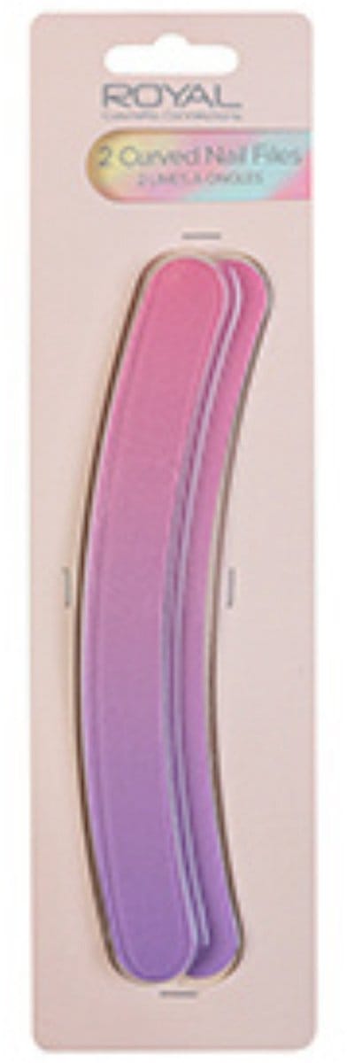 Royal Cosmetics | 2 Curve Nail Files - 18cm - Dubbelzijdige Nagelvijl - 2 stuks
