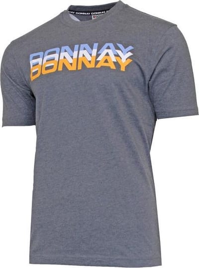 Donnay Heren - T-Shirt Daks - Sportshirt - Charcoal-marl (037)- maat S