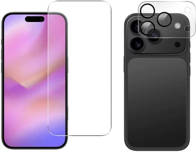 Screenprotector en Camera Glas Lens Protector voor iPhone 17 Pro Max - 2-in-1 Set 9H Gehard Beschermglas - Extra Gehard HD Transparant en Krasbestendig - Full Cover Tempered Glass Screen Cover
