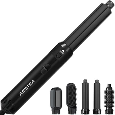 5 in 1 Hairwrap - Aestra - 60.000RPM - Föhn met Diffuser - Krultang - Föhnborstel - Krulborstel - Airstyler - Haarborstel - 1000W - Zwart