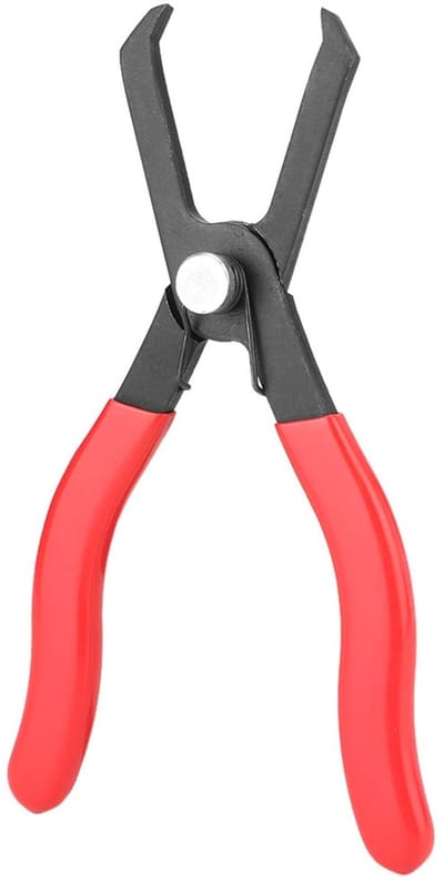 Dailygoods- Drukpentang 30 Graden Hoekige Tang - Drukpen Verwijderstang - Gereedschap - Staal - Zwart/Rood - Comfortabel in Gebruik - Punaisetang