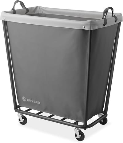 Grote Rolbare Wasmand met Stevig Stalen Frame en Verwijderbare Canvas Bak