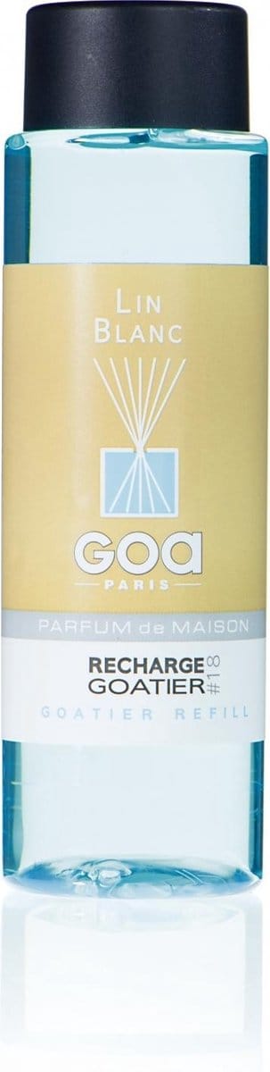 GOA Navulling  Wit Linnen - 260ml - Huisparfum - Geurstokjes