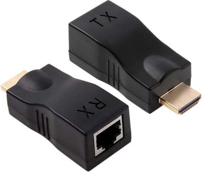HDMI naar Ethernet (RJ45) adapter - HDMI extender adapter - tot CAT6 CAT 6 - Zwart - Provium