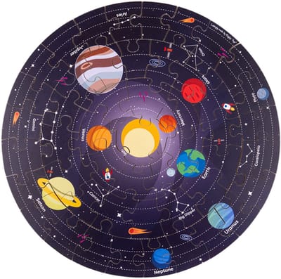 BigJigs zonnestelsel puzzel - educatieve ronde vloerpuzzel ruimte.
