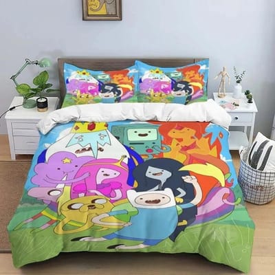Premium Cartoon Adventure Time Finn En Jake Dekbedovertrek Dekbed Bed Enkel Twin Vol Queen Maat 3D Jeugd Meisjes Jongens Cadeau 140X200cm-2pcs