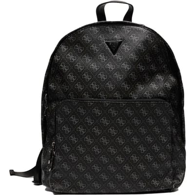 GUESS Laptop rugzak Rugzak met laptopvak Milano Backpack Dark Black / Orange Zwart