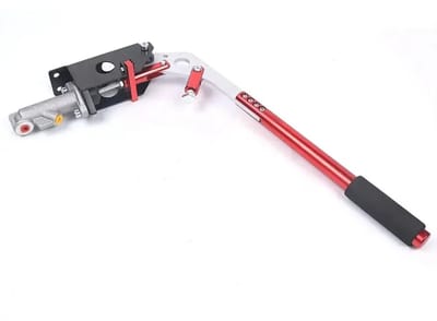DIMICO - Hydraulische Handrem Drift – Universele Fly-Off Rally Handrem – Verstelbaar Horizontaal & Verticaal – Aluminium – Rood