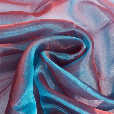 Dailygoods- Organza Stof Tweekleurig - Transparant - Holografisch Gaas - 150 cm Breed - 3 m Lang - Polyester Materiaal