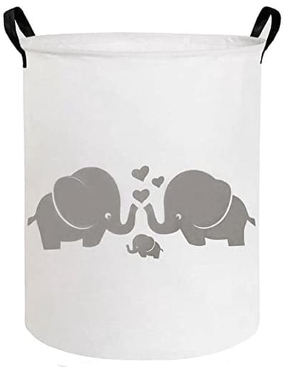 Baby wasmand olifant - Opbergbak voor kinderkamer en woonkamer