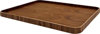 XLBoom Serve Tray 60 x 46 cm Walnut - Design dienblad van multiplex met anti-slip - Verkrijgbaar in Black | Walnut | Willow - Tijdloos serveerblad voor tafel, keuken en interieur