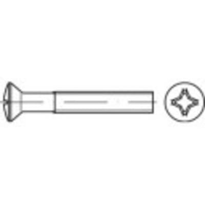TOOLCRAFT 134637 Bolverzonken schroeven M4 25 mm Kruiskop Phillips DIN 966 Staal Galvanisch verzinkt 200 stuk(s)