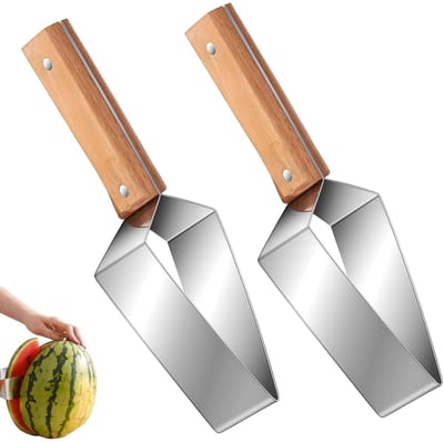 Dailygoods- Meloensnijder Roestvrij staal - Fruitsnijder - Watermeloensnijder - Ergonomische Handgreep - Veelzijdige Snijder - Voor Gezonde Snacks