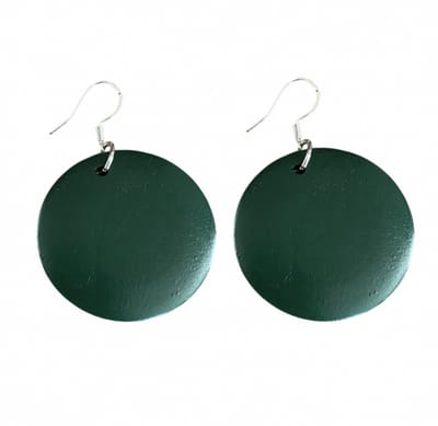 lange Oorbellen -Groen Hout- 3 cm- zilver Tordis -Charme Bijoux