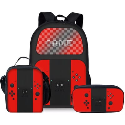 Creatieve Spelconsole Bedrukte Schoolrugzak 3 stuks/set Rugzakken voor Tiener Jongens Meisjes Nylon Waterdichte Schooltassen Boekentassen