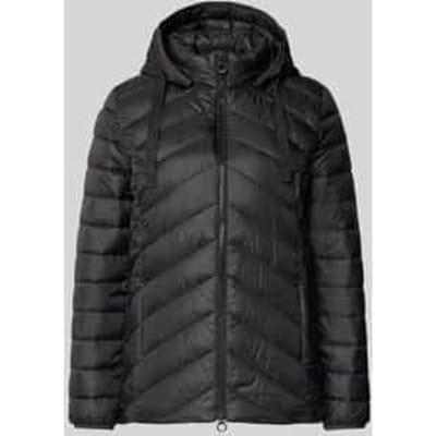 Shaped fit gewatteerd jack met labelprint