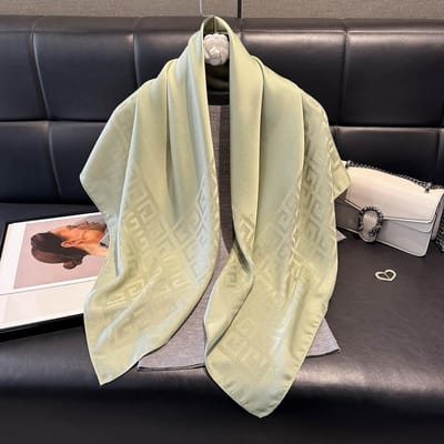 Nieuwste Lente en Herfst Damesmode Hijab Zijdezacht Moslim Vierkant Zonbescherming Sjaal Luxe Zacht Vrouwen Sjaal gray