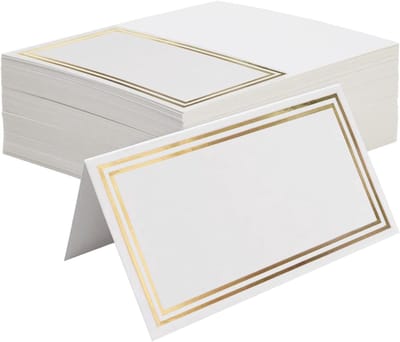 80 stuks rechthoekige gouden naamkaarten, voor tafel instelling, bruiloft verjaardagsfeestje
