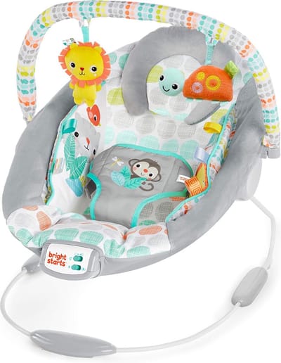 White-Label® Elektrische Schommelstoel Baby - Baby Swing - Wipstoel Baby's met Speelboog - Grijs