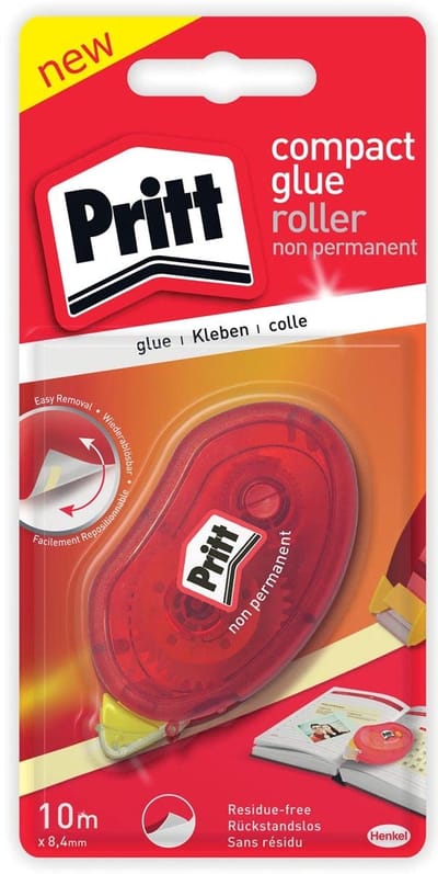 Lijmroller Compact - Tape Lijm - Papier Plakken - Niet Permanent - 10 Stuks