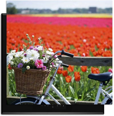 KitchenArt - Spring Ride - Inductie Beschermer - 59x52 cm - Kookplaat Beschermer - Luxe Afdekplaat Inductieplaat - Anti-slip & Oprolbaar - Beschermmat Inductiekookplaat