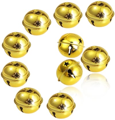 Dailygoods- Kerstklokken 20 stuks - Gouden Metalen Klokken - Decoratie voor Bruiloft/Verjaardag - Feestelijke Klokken - 40 mm Formaat - Perfecte Kerstdecoratie - Decoratiebelletjes