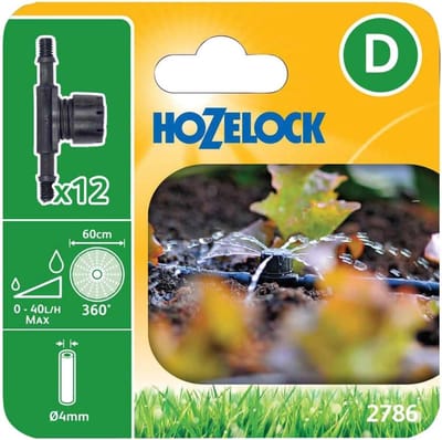 Verstelbare Sproeier - Mini Sproeier - Tuin Irrigatie - 360 Graden Instelbaar - 4mm Inline - Zwart