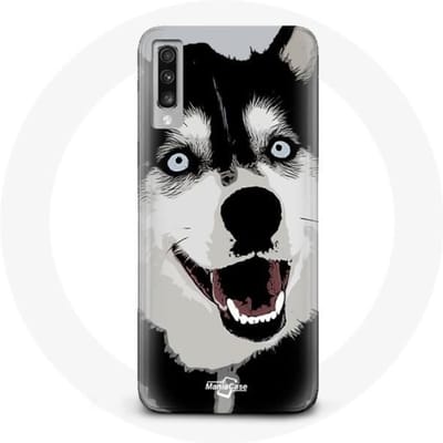 Case voor Samsung Galaxy A70 Siberische Husky Blue Eyes
