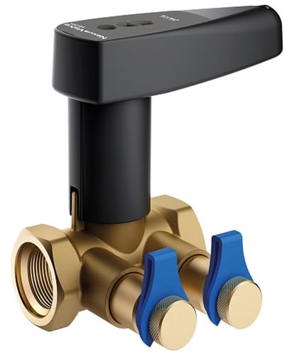 Flamco Nexus Valve Vertex gecombineerde strangregel- en afsluitklep Rp1" DN25 Inregelafsluiter