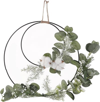 Bloemenkrans Hanger van Katoen voor Wanddecoratie - Kunstmatige Wreath voor Valentijnsdag, Feestelijke Decoratie en Duurzaam Gebruik