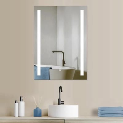 LED Badkamerspiegel 50x70 cm met Verlichting, Aanrakingsschakelaar en Dimbare Lichtkleur
