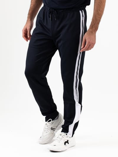 Sjeng Sports JANOS - Heren Trainingsbroek - Zwart/Wit - Powerstretch - Multisport en Fitness - Sneldrogend - Ademend - Comfortabel