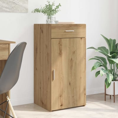 vidaXL - Dressoir - artisanaal - eikenkleurig - 45 - x - 42,5 - x - 93 - cm - Bewerkt - hout