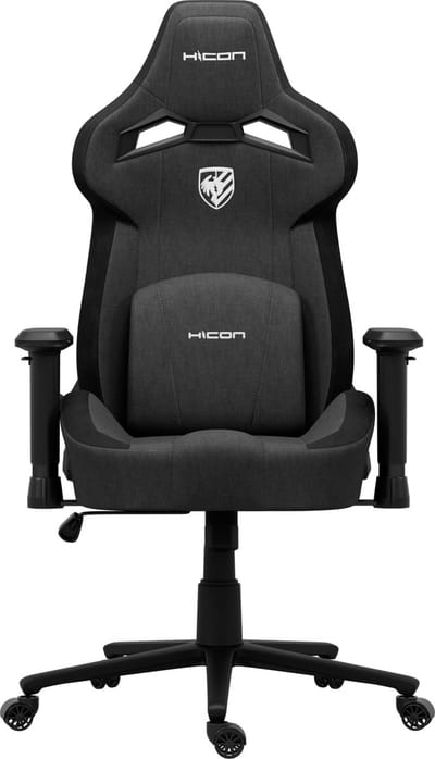 HICON® Luxe Ergonomische Gamestoel - Stoffen Bekleding - 3D Armleuningen - 200 kg - Hyper Serie - Striker - Antraciet