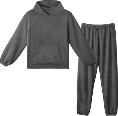 Fleece Pyjama Sets voor Volwassenen met Lange Mouwen - Warme Loungewear voor Koppels